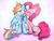 Size: 1600x1200 | Tagged: safe, artist:heavymetalbronyyeah, pinkie pie, rainbow dash, g4, blushing, cute, female, heart eyes, ice cream, lesbian, licking, ship:pinkiedash, shipping, wingding eyes