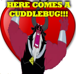 Size: 600x581 | Tagged: safe, lord tirek, g4, cute, heart, hearts and hooves day, image macro, lasty's hearts, meme, romantirek, scorpan's necklace, screaming, simple, tirebetes, valentine