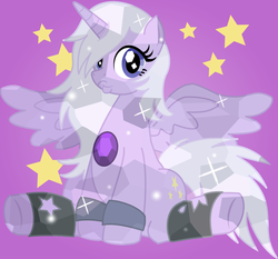 Size: 1117x1042 | Tagged: safe, artist:itoruna-the-platypus, alicorn, crystal alicorn, crystal pony, gem (race), gem pony, pony, amethyst, amethyst (steven universe), cute, female, gem, hilarious in hindsight, lips, mare, ponified, pun, purple, quartz, show accurate, solo, steven universe, visual pun