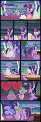 Size: 2000x5873 | Tagged: safe, artist:mlp-silver-quill, spike, twilight sparkle, alicorn, pony, g4, comic, cute, eyes closed, female, floppy ears, frown, hearts and hooves day, heartwarming, hnnng, hug, letter, magic, male, mare, open mouth, raised eyebrow, reading, sad, smiling, telekinesis, twilight sparkle (alicorn), twilight's castle, valentine, wide eyes, yelling