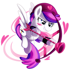 Size: 970x968 | Tagged: safe, oc, oc only, oc:blank canvas, bronycon, bronycon mascots, cupid, heart, hearts and hooves day, valentine's day