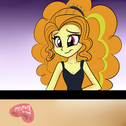 Size: 2000x2000 | Tagged: dead source, safe, artist:wubcakeva, adagio dazzle, equestria girls, g4, cleavage, female, high res, solo, valentine's day