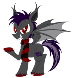 Size: 843x904 | Tagged: safe, artist:twyla-midfel, oc, oc only, oc:windy shade, bat pony, changeling, pony, simple background, solo, transparent background, unshorn fetlocks, vector