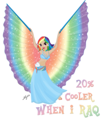 Size: 800x960 | Tagged: safe, artist:zellykat, rainbow dash, human, g4, armpits, barefoot, belly button, belly dancer, belly dancer outfit, cleavage, colored wings, feet, female, humanized, jewelry, midriff, multicolored wings, nail polish, piercing, rainbow wings, simple background, solo, transparent background