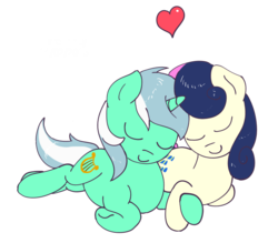 Size: 755x661 | Tagged: safe, artist:haretrinity, bon bon, lyra heartstrings, sweetie drops, earth pony, pony, g4, duo, female, lesbian, ship:lyrabon, shipping, simple background, transparent background