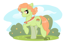 Size: 900x540 | Tagged: safe, artist:ellisarts, granny smith, g4, female, solo, younger