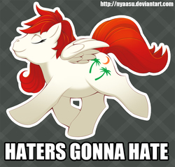 Size: 900x862 | Tagged: safe, artist:nyaasu, paradise, g1, female, haters gonna hate, image macro, meme, solo