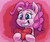 Size: 1200x1000 | Tagged: safe, artist:verulence, pinkie pie, g4, be mine, box of chocolates, colored pupils, cute, diapinkes, ear fluff, female, smiling, solo, valentine, valentine's day