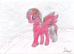 Size: 2338x1700 | Tagged: safe, artist:8darknesss8, oc, oc only, oc:night amethyst, pegasus, pony, solo, traditional art