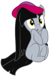 Size: 5486x8311 | Tagged: safe, artist:glessmlp, oc, oc only, earth pony, pony, absurd resolution, beret, hat, simple background, solo, transparent background