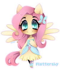 Size: 1024x1274 | Tagged: safe, artist:morishasu, fluttershy, equestria girls, g4, chibi, fall formal outfits, female, ponied up, simple background, solo, transparent background