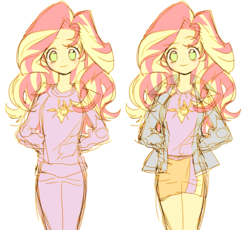 Size: 1000x920 | Tagged: safe, artist:memoneo, sunset shimmer, equestria girls, g4, clothes, female, pajamas, solo