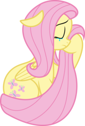 Size: 5351x7961 | Tagged: safe, artist:schmuzart, fluttershy, pegasus, pony, g4, absurd resolution, crying, ears back, female, floppy ears, simple background, solo, transparent background, vector