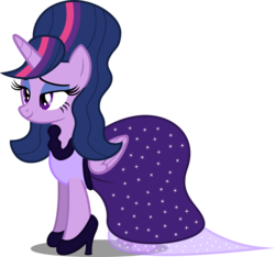 Size: 9133x8559 | Tagged: safe, artist:atomicmillennial, twilight sparkle, alicorn, pony, g4, absurd resolution, clothes, dress, female, mare, simple background, solo, transparent background, twilight sparkle (alicorn), vector