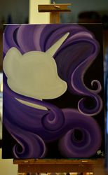 Size: 2160x3510 | Tagged: safe, artist:shyredd, rarity, pony, unicorn, g4, acrylic painting, canvas, elegant, high res, mane, no face, painting, solo, traditional art