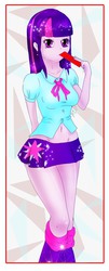 Size: 1122x2767 | Tagged: safe, artist:balorium, twilight sparkle, equestria girls, g4, belly button, female, midriff, solo, twilight sparkle (alicorn)