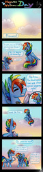 Size: 1500x6000 | Tagged: safe, artist:monnarcha, rainbow dash, pony, g4, comic, female, male, rainbow blitz, rule 63, self ponidox, selfcest, ship:dashblitz, shipping, straight