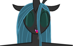 Size: 900x575 | Tagged: dead source, safe, artist:comfydove, queen chrysalis, g4, cute, cutealis, female, happy, hug, offscreen character, pov, simple background, smiling, solo, transparent background