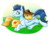 Size: 2096x1525 | Tagged: safe, artist:lardon-draconis, braeburn, soarin', g4, cuddling, gay, grass, male, prone, ship:soarburn, shipping, snuggling, underhoof