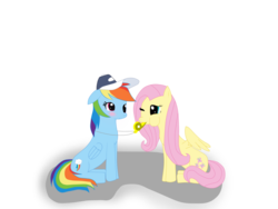 Size: 1024x768 | Tagged: source needed, safe, artist:raikuraikaze-chan, fluttershy, rainbow dash, pegasus, pony, g4, baseball cap, blowing, blowing whistle, blushing, coach, commission, cute, female, hat, lesbian, mare, puffy cheeks, rainbow dashs coaching whistle, sharing a whistle, ship:flutterdash, shipping, shyabetes, simple background, sports, transparent background, whistle, whistle necklace, wink