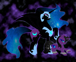 Size: 1391x1130 | Tagged: artist needed, safe, nightmare moon, oc, alicorn, pony, g4, alicorn oc