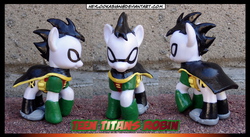 Size: 8533x4685 | Tagged: safe, artist:heylookasign, absurd resolution, customized toy, dc comics, robin, teen titans, toy