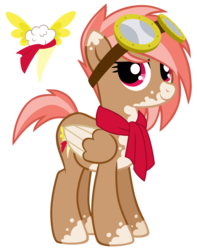 Size: 1024x1298 | Tagged: safe, artist:j-lin-mlp, oc, oc only, oc:thunder hoof, pegasus, pony, goggles, solo