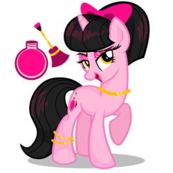 Size: 1024x1024 | Tagged: safe, artist:equinepalette, oc, oc only, oc:nail varnish, pony, unicorn, bow, solo