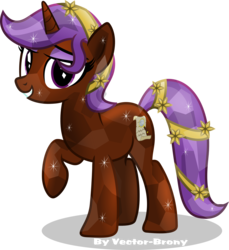 Size: 3373x3682 | Tagged: safe, artist:vector-brony, oc, oc only, oc:eliyora, pony, unicorn, crystallized, high res, simple background, solo, transparent background