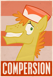 Size: 1000x1458 | Tagged: dead source, safe, artist:equestria-election, carrot cake, earth pony, pony, g4, male, poster, solo, stallion