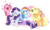 Size: 1280x760 | Tagged: safe, artist:dm29, applejack, fluttershy, pinkie pie, rainbow dash, rarity, twilight sparkle, alicorn, earth pony, pegasus, pony, unicorn, g4, cowboy hat, eyes closed, female, hat, hearts and hooves day, looking at you, mane six, mare, one eye closed, open mouth, simple background, smiling, stetson, transparent background, twilight sparkle (alicorn), valentine, wink