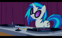 Size: 1600x1000 | Tagged: safe, screencap, dj pon-3, vinyl scratch, g4, female, solo