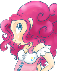 Size: 458x576 | Tagged: safe, artist:cloverminto, pinkie pie, human, g4, humanized, light skin