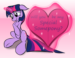 Size: 1128x869 | Tagged: safe, artist:narbarnar, twilight sparkle, pony, g4, female, solo, special somepony, valentine's day