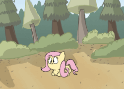Size: 500x357 | Tagged: dead source, safe, artist:switchy, fluttershy, pegasus, pony, g4, animated, cute, female, frown, horses doing horse things, looking at you, mare, on back, rolling, shyabetes, solo, tree, wide eyes