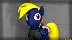 Size: 1280x720 | Tagged: safe, artist:ponies47, oc, oc:navy numbers, 3d, clothes, diaper, non-baby in diaper, solo, source filmmaker, sweater