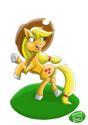 Size: 3508x4961 | Tagged: safe, artist:dinodraketakethecake, applejack, earth pony, pony, g4, female, rearing, solo