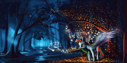 Size: 1600x800 | Tagged: safe, artist:auroriia, rainbow dash, pony, g4, female, solo