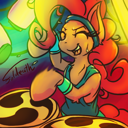 Size: 512x512 | Tagged: safe, artist:foldeath, pinkie pie, g4, drums, female, festival, musical instrument, solo, taiko, taiko drum master