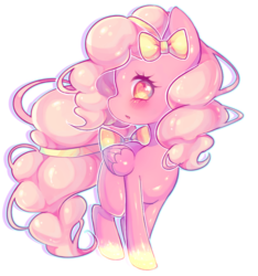 Size: 1000x1067 | Tagged: safe, artist:yamio, oc, oc only, pegasus, pony, blushing, bow, commission, female, filly, foal, heart, heart eyes, solo, tail, tail bow, wingding eyes