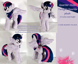 Size: 2000x1660 | Tagged: safe, artist:doublebackstitcharts, twilight sparkle, alicorn, pony, g4, female, irl, mare, photo, plushie, solo, twilight sparkle (alicorn)