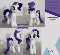 Size: 5000x4550 | Tagged: safe, artist:doublebackstitcharts, rarity, g4, absurd resolution, butt, irl, photo, plot, plushie, solo