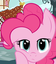 Size: 528x596 | Tagged: safe, artist:pinkiepiemike, pinkie pie, g4, bored, female, solo, sugarcube corner