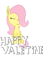 Size: 574x960 | Tagged: safe, artist:sadasdsad, fluttershy, g4, eyes closed, female, solo, text, valentine, valentine's day