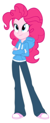 Size: 574x1389 | Tagged: safe, artist:pinkiepiemike, pinkie pie, equestria girls, g4, clothes, female, hoodie, solo