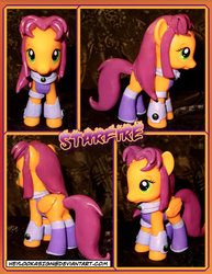 Size: 900x1165 | Tagged: safe, artist:heylookasign, brushable, crossover, customized toy, dc comics, starfire, teen titans, toy