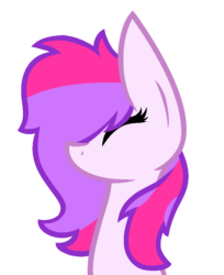 Size: 740x906 | Tagged: safe, artist:tropicdash, oc, oc only, oc:silent song, cute, eyes closed, happy, ponysona, simple background, smiling, solo, transparent background