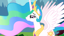 Size: 1366x768 | Tagged: safe, screencap, princess celestia, g4, swarm of the century, female, solo