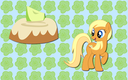 Size: 2560x1600 | Tagged: safe, artist:alicehumansacrifice0, artist:kooner-cz, apple cobbler, g4, apple family member, cutie mark, solo, vector, wallpaper