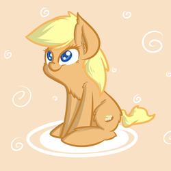 Size: 1700x1700 | Tagged: safe, artist:oblivinite, apple cobbler, g4, apple family member, solo